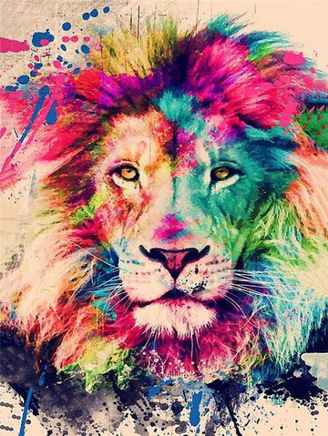 Tête de Lion Multicolore