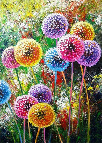 Bouquet Multicolore de Pissenlits