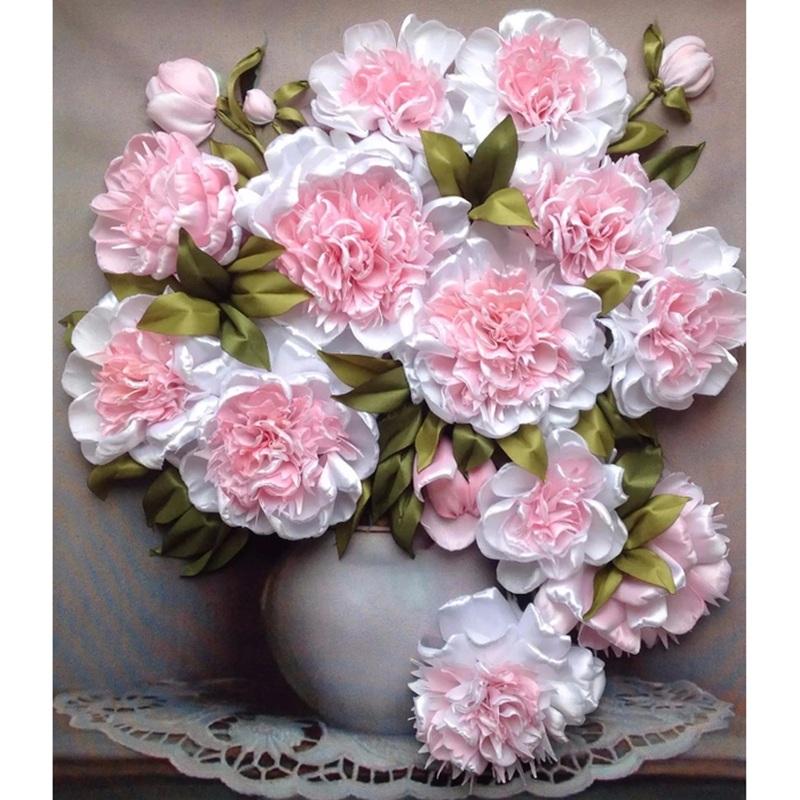 Bouquet de Roses Blanches - Kit Broderie Diamant - Artiste du Diamant - Diamond Painting