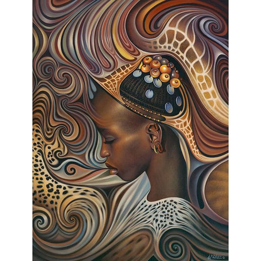 Femme Africaine en Mosaïque - Kit Broderie Diamant - Artiste du Diamant - Diamond Painting