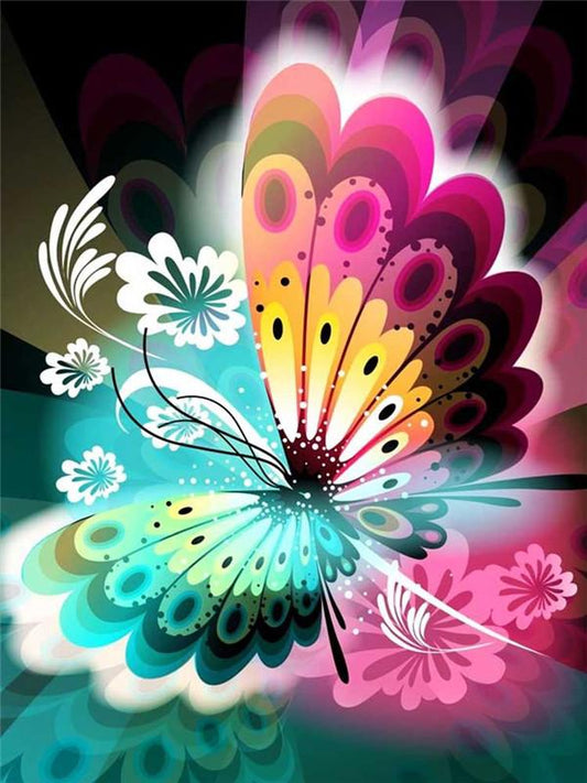 Joli Papillon Abstrait - Artiste du Diamant - Diamond Painting