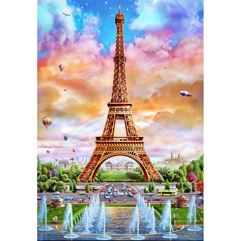 Journée Ensoleillée sur la Tour Eiffel - Kit Broderie Diamant - Artiste du Diamant - Diamond Painting