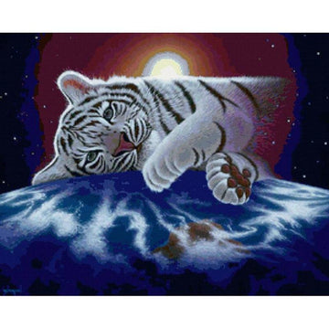 Le Rêve d'un Tigre Blanc - Kit Broderie Diamant - Artiste du Diamant - Diamond Painting