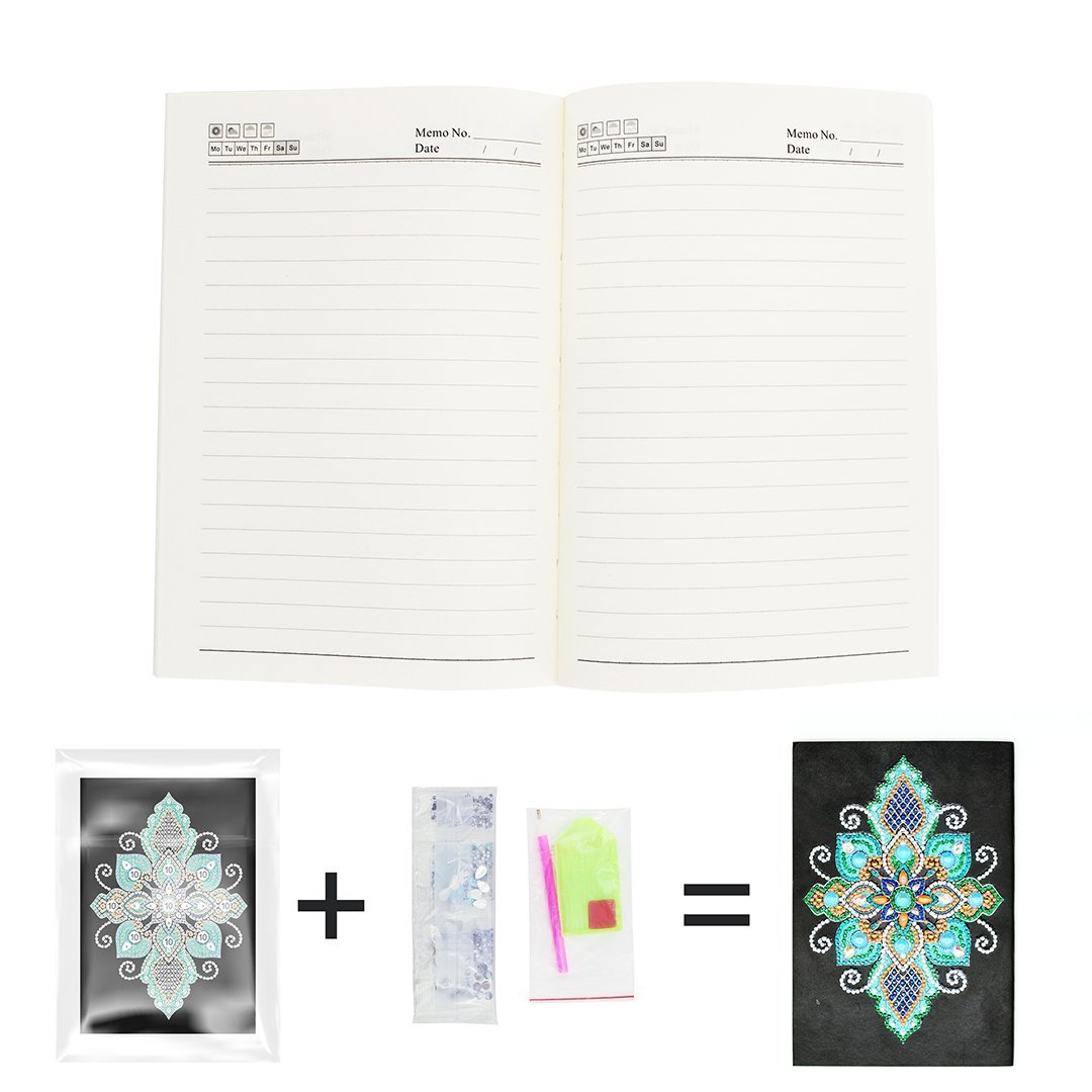 Notebook "Mandala Lotus Bleue" en Broderie Diamant - Artiste du Diamant - Diamond Painting