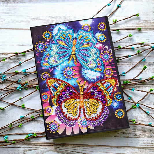 Notebook "Papillons Magiques" en Broderie Diamant - Artiste du Diamant - Diamond Painting