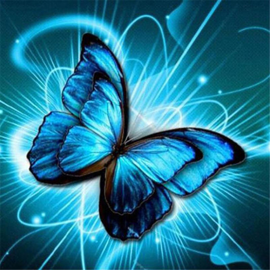 Papillon Bleu & Lumière Étincelante