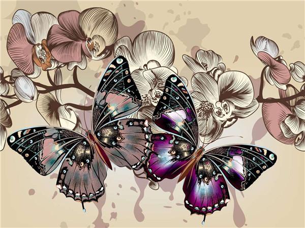 Papillons & Fleurs - Kit Broderie Diamant - Artiste du Diamant - Diamond Painting