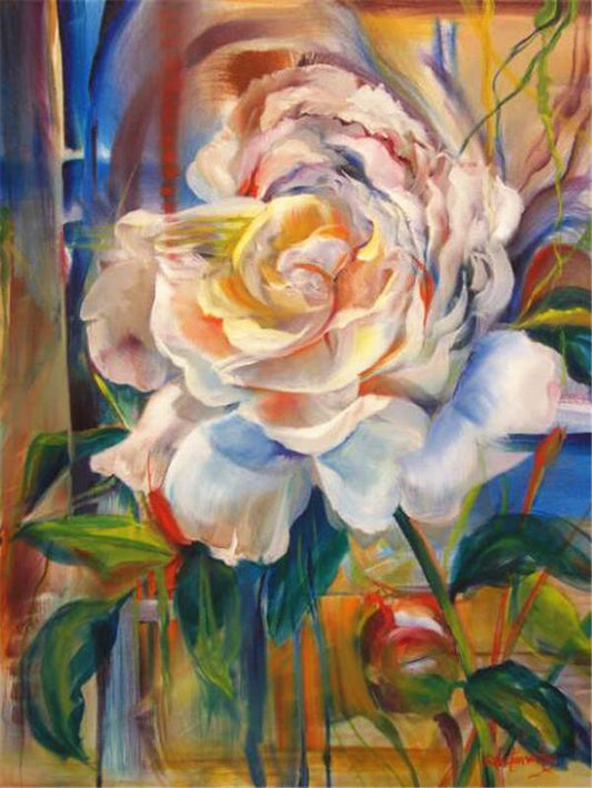 Rose Peinture Abstraite