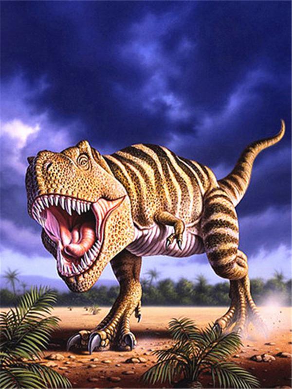 Tyrannosaure Rex - Kit Broderie Diamant - Artiste du Diamant - Diamond Painting